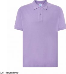 JHK PORA 210 - męskie polo z krótkim rękawem 100% stabilizowana bawełna, 200- 210g - lawendowy XL. Fioletowe koszulki polo męskie JHK, m, bez wzorów, z bawełny, bez kołnierzyka, bez ramiączek. Za 30.78 zł.