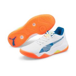 Buty halowe Puma Eliminate Power Nitro. Białe buty treningowe męskie Puma, na wiosnę, bez wzorów, bez zapięcia. W wyprzedaży za 494.45 zł.