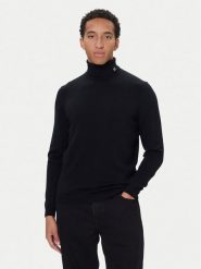 KARL LAGERFELD Golf 655010 554399 Czarny Regular Fit. Czarne kardigany męskie KARL LAGERFELD, m, bez wzorów, z wełny, bez ramiączek. Za 989.99 zł.