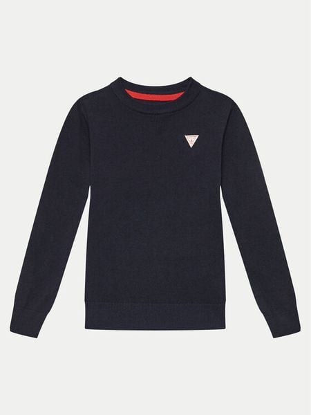 Guess Sweter N0YR04 Z2VV0 Granatowy Regular Fit. Niebieskie kardigany męskie Guess, z aplikacjami, z bawełny, bez kołnierzyka, bez ramiączek. Za 139.99 zł.