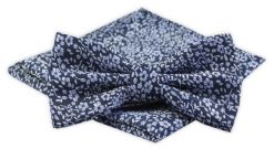 Męska Mucha z Poszetką (Alties) - Motyw Kwiatowy. Krawaty i muchy męskie Alties, bez wzorów, eleganckie. Za 54.00 zł.