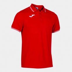 Koszulka polo tenisowa męska Joma Campus III. Czerwone koszulki polo męskie Joma, m, bez wzorów, sportowe, bez kołnierzyka, bez ramiączek. W wyprzedaży za 123.65 zł.