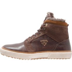Pantofola d`Oro BENEVENTO MID Botki sznurowane coffee bean. Brązowe buty zimowe męskie Pantofola d`Oro, z materiału, na sznurówki. W wyprzedaży za 423.20 zł.