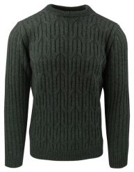 Męski Sweter, Okrągły Dekolt - M. Lasota - Oliwkowy. Zielone kardigany męskie M. Lasota, l, bez wzorów, z bawełny, bez ramiączek. Za 179.00 zł.