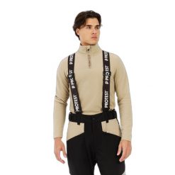 Kombinezon narciarski Protest Reider. Czarne spodnie narciarskie i snowboardowe męskie Protest, bez wzorów, narciarskie. Za 809.50 zł.