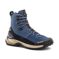 Buty trekkingowe męskie Salewa Puez Winter Mid Powertex. Niebieskie buty zimowe męskie Salewa, bez wzorów, z materiału, sportowe, za kostkę, bez obcasa, bez zapięcia. Za 1,026.00 zł.