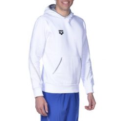 Bluza męska Arena Team Line Hoodie z kapturem. Białe bluzy nierozpinane męskie ARENA, m, bez wzorów, z kapturem. Za 130.88 zł.
