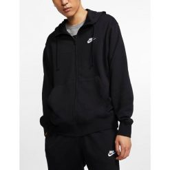 Bluza dresowa męska NIKE NSW CLUB z kapturem. Czarne bluzy nierozpinane męskie Nike, m, bez wzorów, z dresówki, z kapturem. Za 327.00 zł.