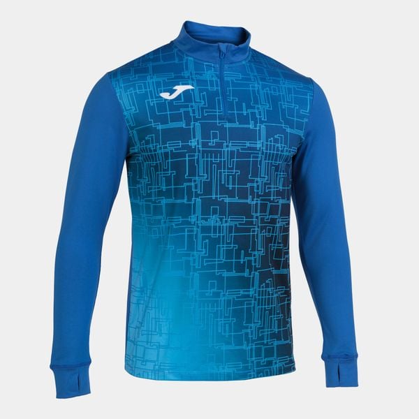 Bluza do biegania męska Joma Elite VIII. Niebieskie bluzy nierozpinane męskie Joma, m, bez wzorów, bez ramiączek, bez kaptura. W wyprzedaży za 189.85 zł.
