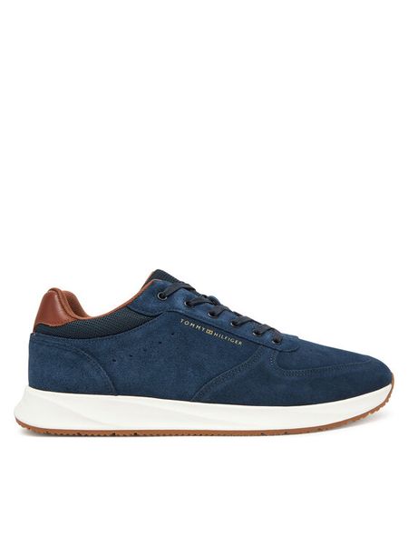 Tommy Hilfiger Sneakersy Premium Suede Hybrid FM0FM05690 Granatowy. Niebieskie buty sportowe na co dzień męskie Tommy Hilfiger, m, bez wzorów, ze skóry, bez ramiączek, bez kaptura. Za 369.99 zł.
