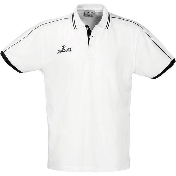 Polo Spalding manches courtes. Białe koszulki polo męskie Spalding, m, bez wzorów, bez kołnierzyka, bez ramiączek. Za 174.50 zł.