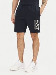 EA7 Emporio Armani Szorty sportowe 7M000232 AF13512 MB122 Granatowy Regular Fit. Niebieskie szorty sportowe męskie EA7 Emporio Armani, bez wzorów, z bawełny, sportowe. Za 239.99 zł.
