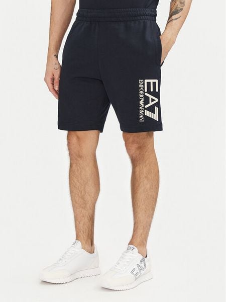 EA7 Emporio Armani Szorty sportowe 7M000232 AF13512 MB122 Granatowy Regular Fit. Niebieskie szorty sportowe męskie EA7 Emporio Armani, bez wzorów, z bawełny, sportowe. Za 399.99 zł.