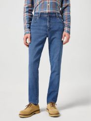 WRANGLER MĘSKIE SPODNIE JEANSOWE WRANGLER TEXAS SLIM RIDGE WASH 112358218. Jeansy męskie Wrangler, bez wzorów, z jeansu. Za 209.99 zł.