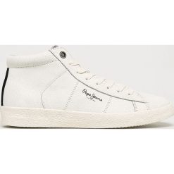 Pepe Jeans - Buty Portobello. Białe buty sportowe na co dzień męskie Pepe Jeans, bez wzorów, z jeansu, sportowe, bez ramiączek, bez kaptura. W wyprzedaży za 239.90 zł.