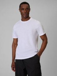 4F T-shirt regular gładki męski - biały 3XL. Białe t-shirty męskie 4f, m, bez wzorów, z bawełny, bez kołnierzyka, bez ramiączek. Za 59.99 zł.