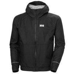 Kurtka wodoodporna Helly Hansen Fast Light 3D. Czarne kurtki męskie Helly Hansen, m, bez wzorów, bez ramiączek, bez kaptura. W wyprzedaży za 981.50 zł.