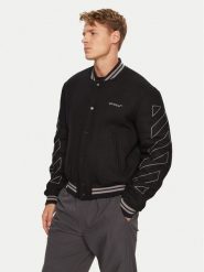 Off-White Kurtka bomber OMEA315S23FAB0011008 Czarny Regular Fit. Czarne kurtki męskie OFF-WHITE, m, bez wzorów, z bawełny, bez ramiączek, bez kaptura. Za 4,209.00 zł.