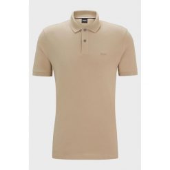 Koszulka Polo męska BOSS Pallas Dark Beige regular fit beżowa (50468301-255). Brązowe koszulki polo męskie Boss, m, bez wzorów, sportowe, bez kołnierzyka, bez ramiączek. Za 249.00 zł.