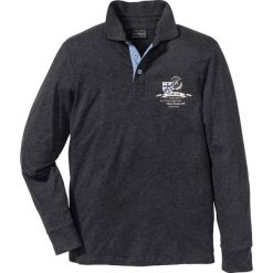 Shirt polo z długim rękawem Regular Fit bonprix czarny melanż. Koszulki męskie z długim rękawem marki bonprix. Za 49.99 zł.