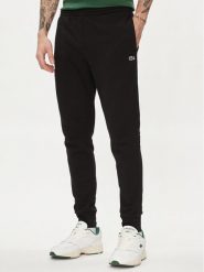 Lacoste Spodnie dresowe XH9624 Czarny Regular Fit. Czarne spodnie dresowe męskie Lacoste, bez wzorów, z bawełny. Za 379.99 zł.