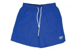 Spodenki Plażowe, Chabrowe Luźne Męskie, Sportowe z Kieszonami, Kąpielowe -Pako Jeans. Niebieskie kąpielówki męskie Pako Jeans, m, bez wzorów, z jeansu. Za 57.00 zł.