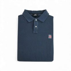 Second life - Męski polo z krótkim rękawem - Stan bardzo dobry. Niebieskie koszulki polo męskie Ralph Lauren, m, bez wzorów, sportowe, bez kołnierzyka, bez ramiączek. Za 114.17 zł.