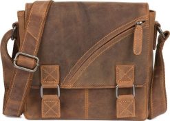 Beltimore Torba męska skórzana na ramię zgrabna brązowa elegancka Beltimore N13. Brązowe torby męskie na ramię Beltimore, bez wzorów, eleganckie, na ramię. Za 319.99 zł.