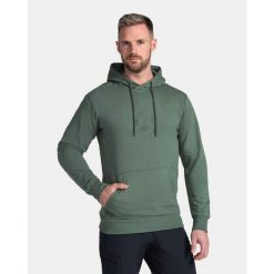 Męska bawełniana bluza z kapturem Kilpi LAGOA-M. Zielone bluzy nierozpinane męskie Kilpi, m, bez wzorów, z bawełny, casualowe, bez ramiączek, z kapturem. Za 189.67 zł.