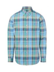 Polo Ralph Lauren Koszula męska - Custom Fit Mężczyźni Regular Fit Bawełna niebieski|zielony|wielokolorowy w kratkę, S. Niebieskie koszule męskie Polo Ralph Lauren, m, bez wzorów, z bawełny, bez kołnierzyka, bez ramiączek. Za 729.95 zł.