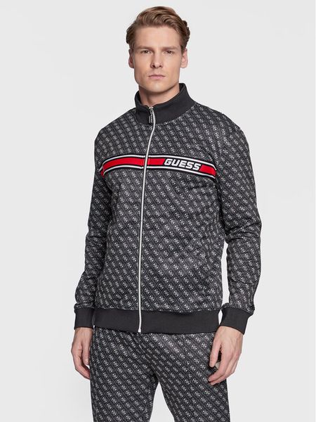 Guess Bluza Korbin Z2BQ06 FL04Q Czarny Regular Fit. Czarne bluzy rozpinane męskie Guess, m, z aplikacjami, z bawełny, bez ramiączek, bez kaptura. Za 249.99 zł.