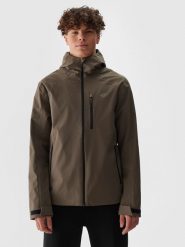 4F Kurtka przejściowa membrana 5000 męska - khaki 3XL. Brązowe kurtki męskie 4f, m, bez wzorów, z dzianiny, klasyczne, bez ramiączek, z kapturem. W wyprzedaży za 139.99 zł.