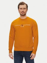 Tommy Hilfiger Bluza Logo MW0MW11596 Pomarańczowy Regular Fit. Brązowe bluzy nierozpinane męskie Tommy Hilfiger, m, bez wzorów, z bawełny, bez ramiączek, bez kaptura. Za 249.99 zł.