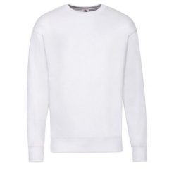 Lekka Męska Bluza Z Kapturem. Białe bluzy nierozpinane męskie Fruit of the Loom, m, bez wzorów, z kapturem. Za 55.99 zł.