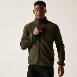 Polar męski rozsuwany Aidey. Zielone bluzy z polaru męskie Regatta, m, bez wzorów, z polaru, sportowe, bez ramiączek, bez kaptura. W wyprzedaży za 271.25 zł.