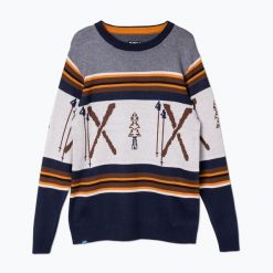 Sweter męski KAVU Highline. Niebieskie swetry męskie KAVU, bez wzorów, sportowe, bez kołnierzyka, bez ramiączek. Za 289.99 zł.