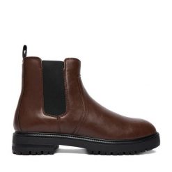 Sztyblety Lanetti. Brązowe sztyblety męskie Lanetti, bez obcasa, bez zapięcia. Za 189.99 zł.
