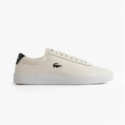 Buty męskie sportowe do chodzenia Lacoste BASESHOT EVO. Białe buty do biegania męskie Lacoste, bez wzorów, bez zapięcia, trekkingowe. W wyprzedaży za 369.00 zł.