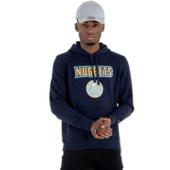 Bluza z kapturem Denver Nuggets NBA. Niebieskie bluzy nierozpinane męskie New Era, m, bez wzorów, z kapturem. Za 295.00 zł.
