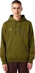 Champion Bluza męska Hooded Sweatshirt oliwkowa 220271 GS585 L. Zielone bluzy nierozpinane męskie CHAMPION, l, bez wzorów, bez ramiączek, bez kaptura. Za 248.99 zł.