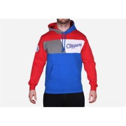 Bluza sportowa męska Mitchell & Ness Los Angeles Clippers. Czerwone bluzy nierozpinane męskie Mitchell & Ness, m, bez wzorów, sportowe, bez ramiączek, z kapturem. Za 517.00 zł.