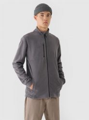 4F Polar ze stójką regular męski - szary XL. Szare bluzy z polaru męskie 4f, m, bez wzorów, z dzianiny, klasyczne, bez ramiączek, bez kaptura. Za 169.99 zł.