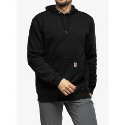 Bluza z kapturem męska Carhartt Sleeve Logo Hooded Sweatshirt. Czarne bluzy nierozpinane męskie Carhartt, m, bez wzorów, z kapturem. Za 291.99 zł.
