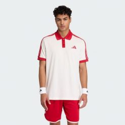 Koszulka Polo Tennis Classics. Białe koszulki polo męskie ADIDAS, bez wzorów, klasyczne, bez kołnierzyka, bez ramiączek. Za 279.00 zł.