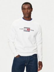 Tommy Hilfiger Bluza MW0MW35541 Biały Regular Fit. Białe bluzy nierozpinane męskie Tommy Hilfiger, m, bez wzorów, z bawełny, bez ramiączek, bez kaptura. Za 309.99 zł.