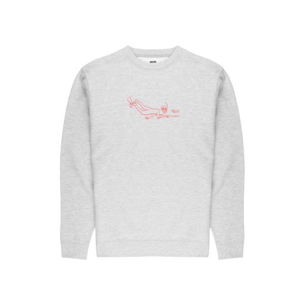 Bluza sportowa męska Poler Scuba Steve. Szare bluzy bez kaptura męskie POLER, l, bez wzorów, z bawełny, bez kaptura. W wyprzedaży za 184.00 zł.