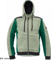 CERVA DAYBORO - męska bluza, kaptur, odblaskowe elementy, 55% bawełna, 45% poliester - szarozielony XL. Szare bluzy nierozpinane męskie CERVA, m, bez wzorów, z bawełny, bez ramiączek, bez kaptura. Za 184.85 zł.