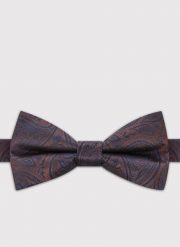 PAKO LORENTE - Żakardowa mucha męska. Brązowe krawaty i muchy męskie Pako Lorente, bez wzorów, z poliesteru, eleganckie. Za 99.99 zł.