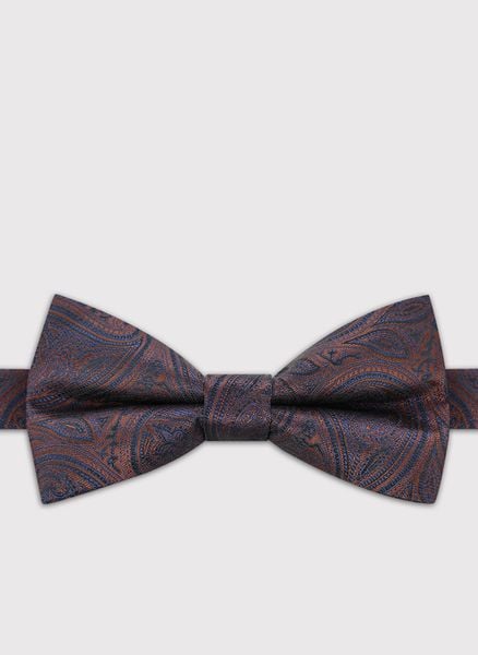 PAKO LORENTE - Żakardowa mucha męska. Brązowe krawaty i muchy męskie Pako Lorente, bez wzorów, z poliesteru, eleganckie. Za 99.99 zł.