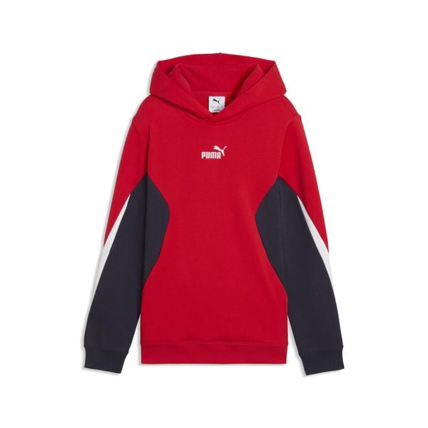Młodzieżowa bluza z kapturem Essentials Block PUMA. Czerwona bluzy nierozpinane męskie Puma, m, bez wzorów, z kapturem. Za 219.00 zł.